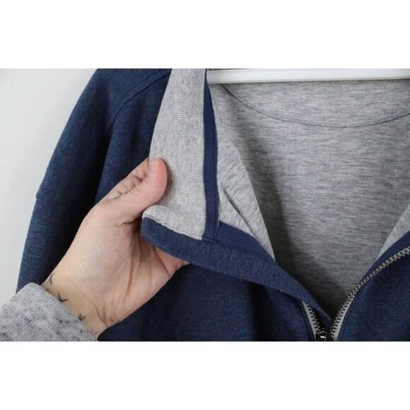 Oliver Ridley Mens 2XL XXL Soft Touch Half Zip Pullover Sweater Heather Blue - Picture 5 of 12